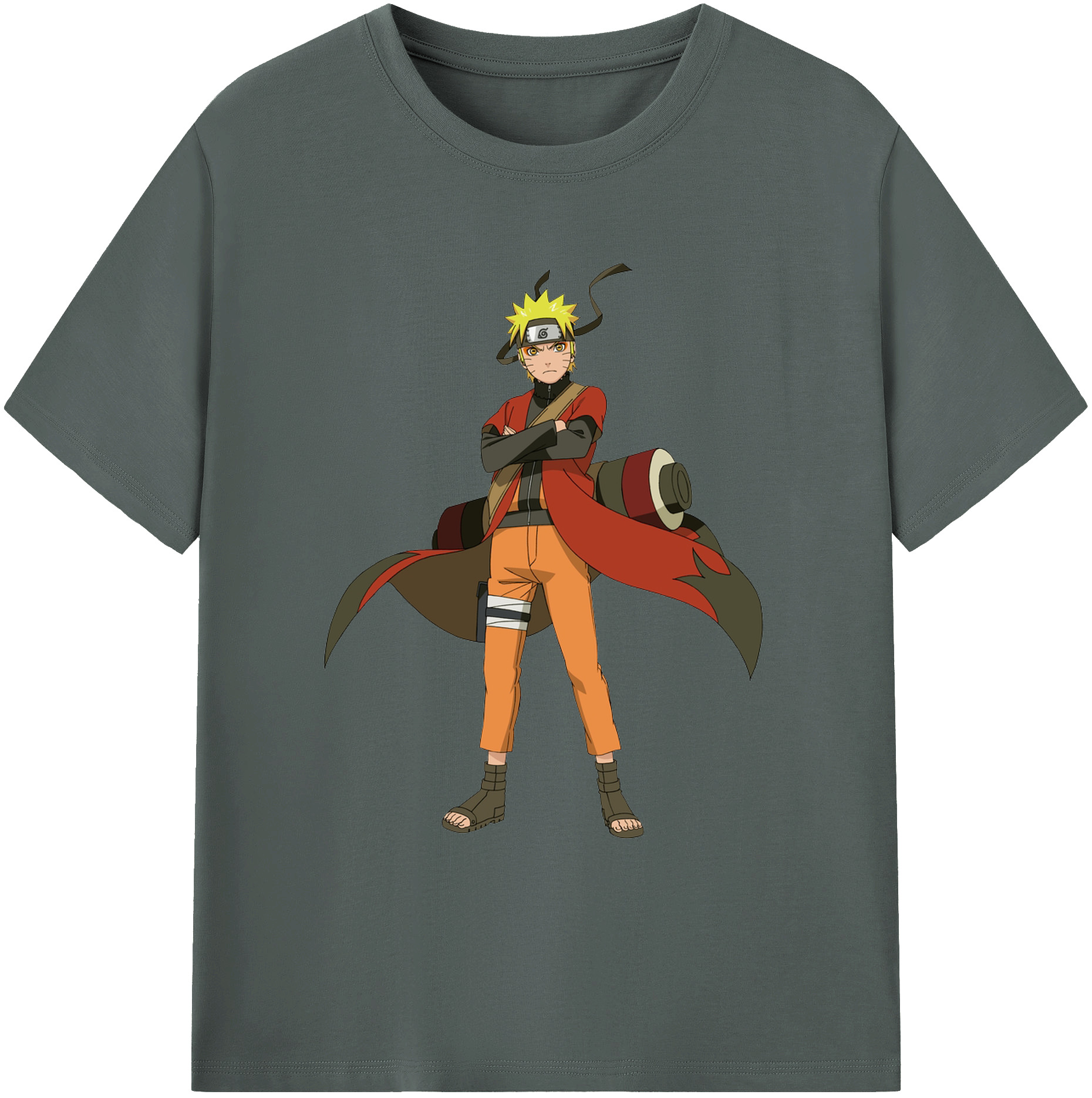 （画像用） NARUTO -ナルト- うずまき ナルト Uzumaki Naruto 綿100％ メンズ半袖Tシャツ｜肌触りやわらか＆通気性